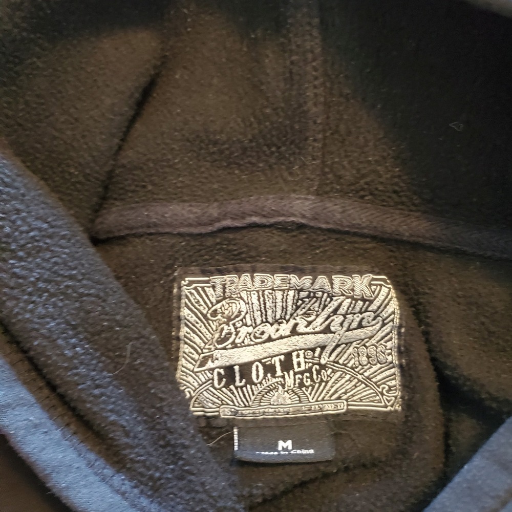 Brooklyn Cloth Mens Black Graphic Hoodie Skull Immortality Streetwear Size M - Picture 13 of 15